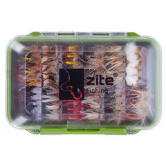 Fliegen Set Fliegenfischen 120 Stück in Box Zite Fishing - 100 % wasserabweisend