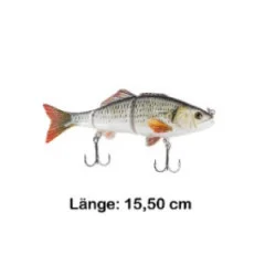 Zite Fishing Swimbait Hecht Wobbler Set 15 + 20cm mit Stahlvorfächern - 1x Rotauge