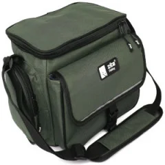 Zite Fishing Angeltasche mit Tragegurt und 4 Kunstköderboxen 35 x 22 x 20 - 3 aufgesetzte Außentaschen