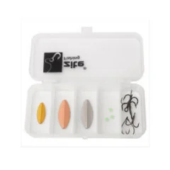 Inline Spoon Forellen Durchlaufblinker Set Metallic 2-3,5g Zite Fishing - Mit praktischer Kunstköderbox