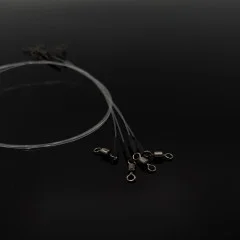 Fluorocarbon Raubfisch Vorfach Angelvorfach Set 0,5mm 30cm 4STK Zite Fishing - Fertig montiert