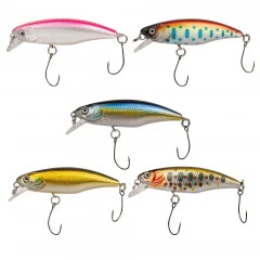 Forellenwobbler Set 5,2cm 4,5g Langsam Sinkend 5 STK in Köderbox Zite Fishing  - Natürliche Wobbler