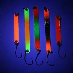 Blinker Spoon Forellenköder Set mit Ködertasche Zite Fishing - UV-Aktivität