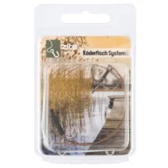 Zite Fishing Köderfisch Hecht System S für Köderfische 5 - 8 cm - Raubfisch Fertigmontage  - Anpassbare Hakengrößen für Köderfische