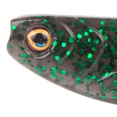 Inzite Pershad Black Vibe 8 cm 7 STK Gummiköder Barsch - Realistisches 3D-Auge für maximale Bissprovokation