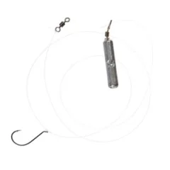 Zite Fishing Drop Shot Ready Rig #L mit 14g Blei, DS Haken & Fluorocarbon-Coated Vorfach-Schnur als Fertigmontage  - Direkt startklar