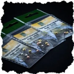 Zite Fishing Premium Tungsten Pro Sharp Jighaken Metallic #4 - Teflonbeschichtete Forellen-Haken mit Tungstenperle - In 3 verschiedenen Größen