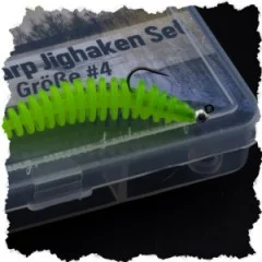 Zite Fishing Premium Tungsten Pro Sharp Jighaken Metallic #6 - Teflonbeschichtete Forellen-Haken mit Tungstenperle - Vielseitig einsetzbar