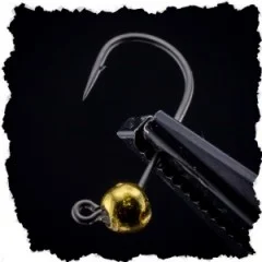 Zite Fishing Premium Tungsten Pro Sharp Jighaken Metallic #6 - Teflonbeschichtete Forellen-Haken mit Tungstenperle - Premium Qualität