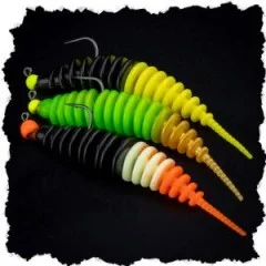 Zite Fishing Tungsten ProSharp Jighaken Set #4 Neon 18 Angelhaken 0,3-0,7g Jigköpfe Tefloncoated in Sortierbox  - Kompakte Tungsten Jigköpfe