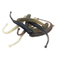 Zite Fishing Slinky Snake Natur Mix Käse 8 cm 8 St. Schlangenförmig Gummi - Schlangenförmige Aktion im Wasser