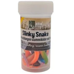 Zite Fishing Slinky Snake Schock Mix Käse 8 cm 8 St. Schlangenförmig Gummi - Extreme Farbwirkung im Schock-Mix
