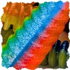 Zite Fishing Twerky Tailer Nature Mix Knoblauch 7 cm 8 STK 3in1 Gummiköder Forelle - Flexibles 3in1-System für variable Präsentation