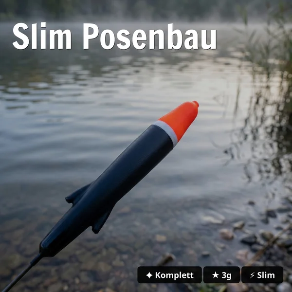 Zite Fishing Schlepp-Posen Set Slim 3g – Forellen-Pose Durchlauf mit Ghost-Sinker - Slim Posenbau
