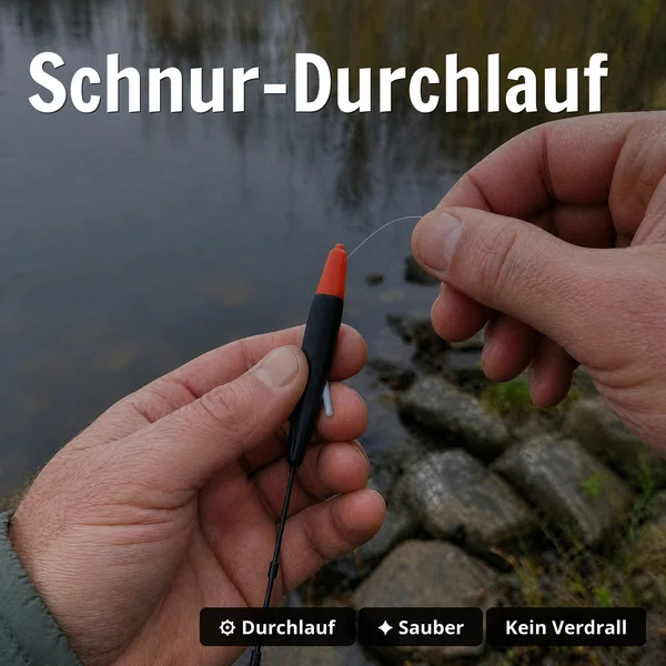Zite Fishing Schlepp-Posen Slim Set 2g 3g 4g – Forellenposen mit Stabilisierungsflügel 3 Stück - Schnur-Durchlauf