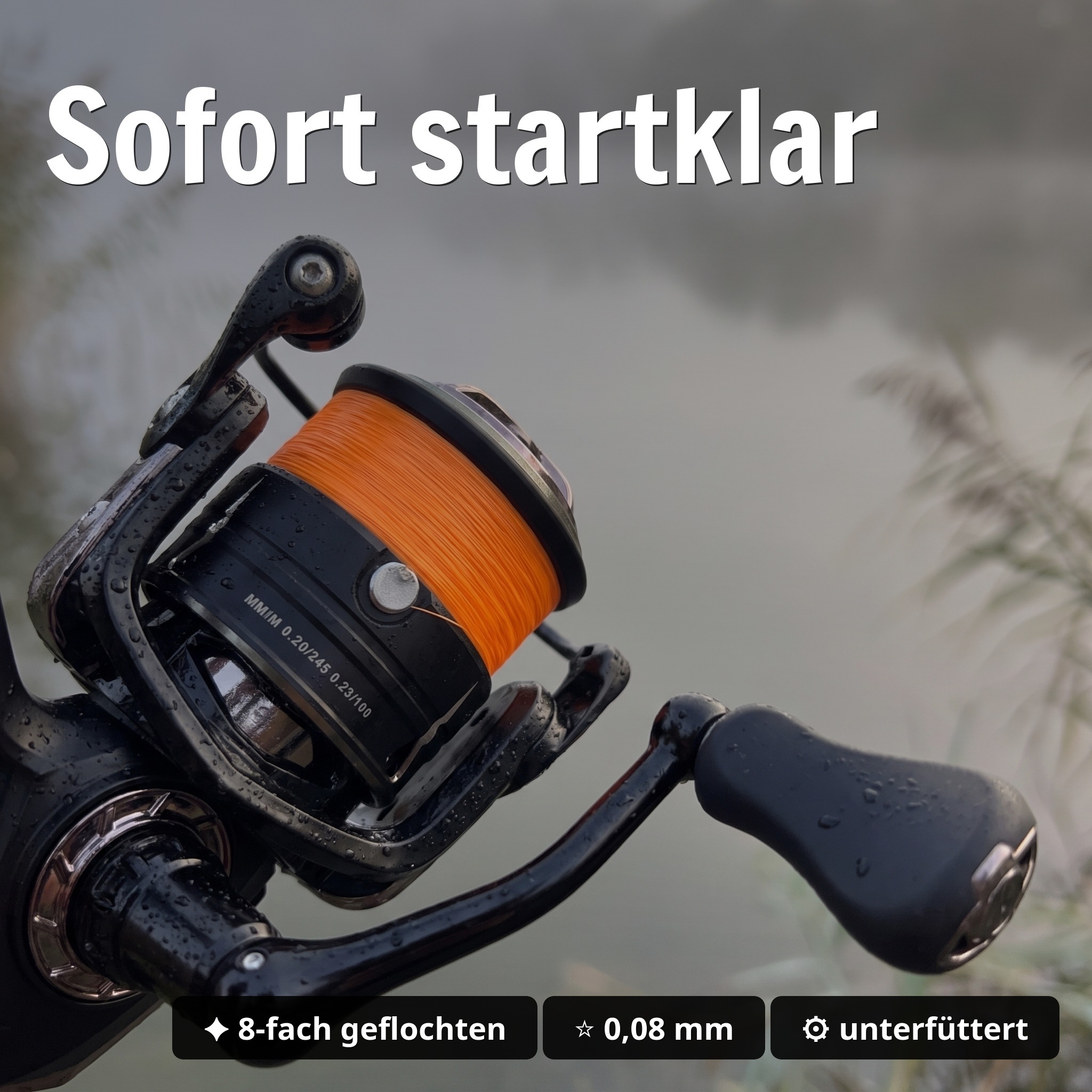 Zite Fishing Spinning Reel Pro 2000 bespult Spinnrolle mit Frontbremse 8+1 2 Aluminiumspulen für Spinnfischen - Sofort startklar