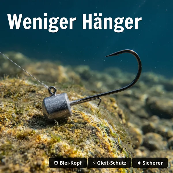 Zite Fishing Stand Up Jig Set 5-15g für Gummiköder - Jighaken Grundangeln 25 Stück in Sortierbox - Weniger Hänger