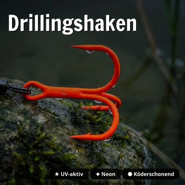 Zite Fishing Variables Hechtsystem S 9cm UV Neon 5-20g - ideal für Gummiköder 15-20 cm - Drillingshaken