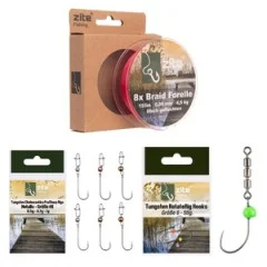 UL Forellen Gummiköder Rute 200cm - Trout Reel 1000 3+1BB - Köder - Schnur - Haken + GRATIS Kescher  - Hochwertige Montagen und geflochtene Schnur