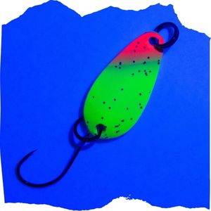 The Troutforce Spoon ZAP! 1,7 g – Glitza Starflare – UV-aktiver UL Spoon für Forellen Zite Fishing  - UV-Aktivität