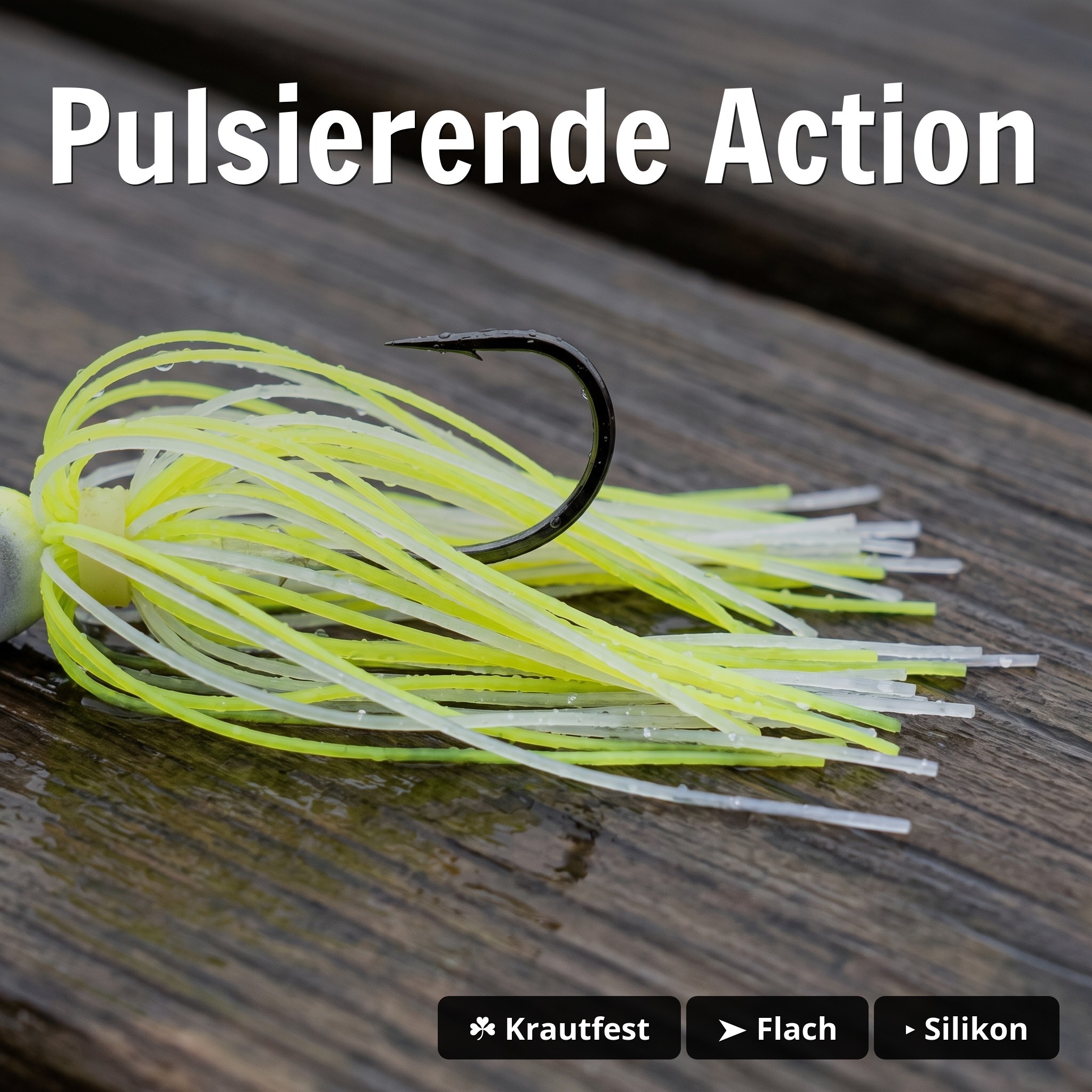 Inzite Blader Bladed Jig 10 g – Haken 3/0 – Lemon Drop – Starke Vibration & Trailerfähig - Pulsierende Action