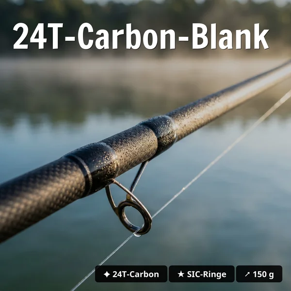 Zite Fishing Jigspinner Neon Angel-Base-Starterset Barsch – Rute, Rolle & Köder komplett - 24T-Carbon-Blank