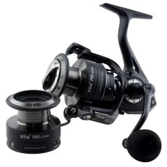 HechtSet,Inzite Pro Stick Hecht-Set - 255 cm Angelrute & Spinning Reel Pro 4000 + Zubehör wie Schnur, Jighaken, Gummifis - Kraftvolle Spinnrolle