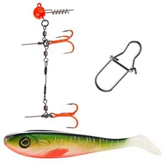 HechtSet,Inzite Pro Stick Hecht-Set - 255 cm Angelrute & Spinning Reel Pro 4000 bespult + Zubehör Jighaken, Gummifis - Komplettes Zubehör für das Hechtangeln