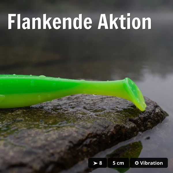 Zite Fishing Inzite Pershad Box - 40 Gummiköder mit Jigköpfen & Snaps für Barsch & Zander - Flankende Aktion