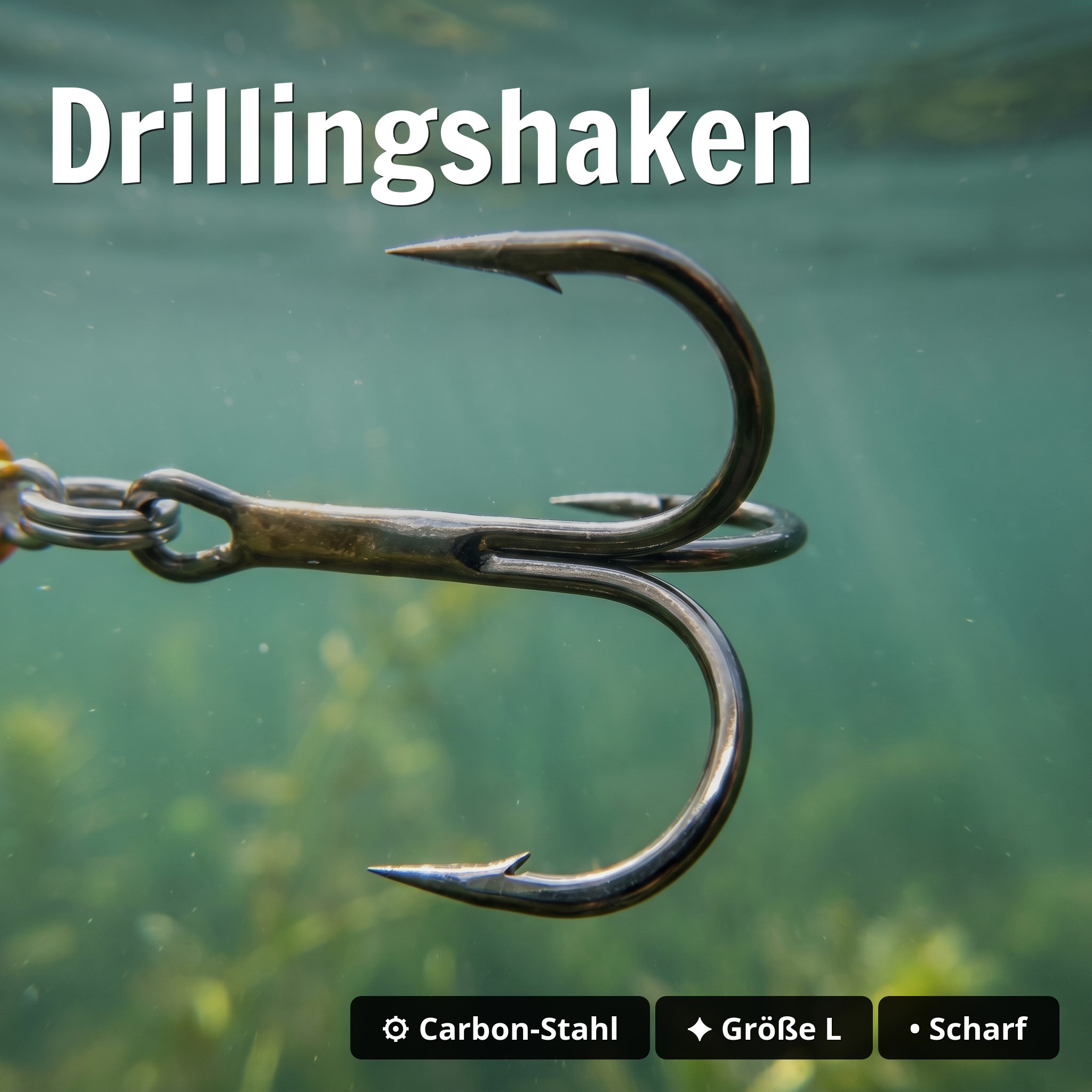 Zite Fishing Jigspinner Set Neon L 10g – 5 Neonfarben Barsch Zander Hecht Tackle-Box - Drillingshaken