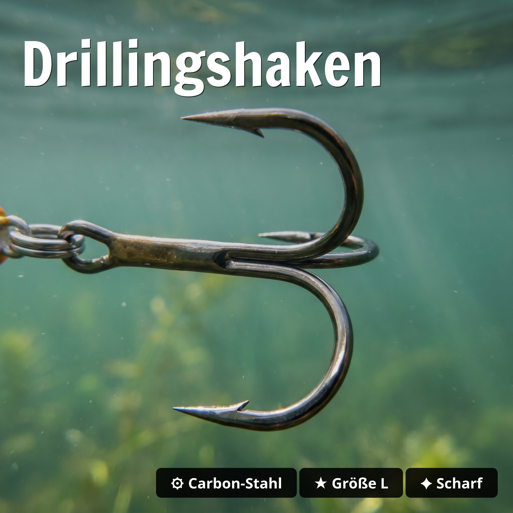 Zite Fishing Jigspinner Set Neon L 15g – 5 Stück mit Tackle-Box Zander Barsch Hecht - Drillingshaken