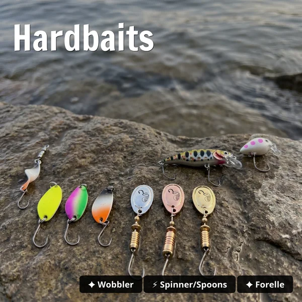 Zite Fishing Zielfisch Box Forelle – Komplettset mit Spinnern, Spoons, Wobbler & Softbaits - Hardbaits