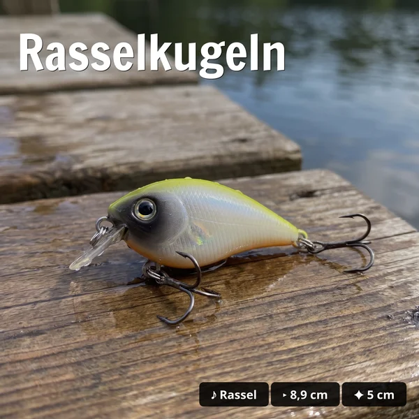 Zite Fishing Zielfisch Box Barsch – 24-tlg. Köder-Set für Spinnfischen | Wobbler, Gummiköder, Spinner & Jigspinner - Rasselkugeln