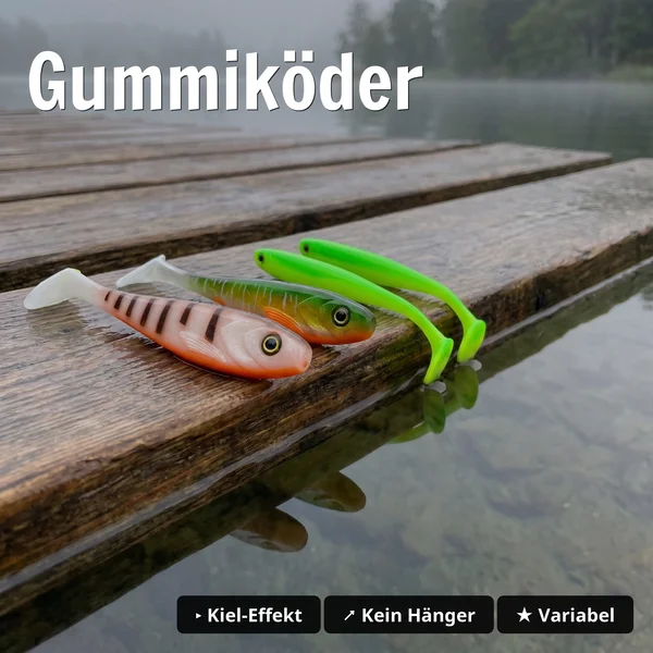 Zite Fishing Zielfischbox Hecht – 14-tlg. Köder-Set mit Box | Gummifische, Wobbler, Jerkbait, Bladed Jig & Blinker - Gummiköder
