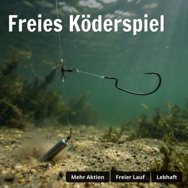 Zite Fishing Kickback Ready Rig S – Hakengröße #1 mit 7g Stabblei – Finesse-Montage für Zander & Barsch - Freies Köderspiel