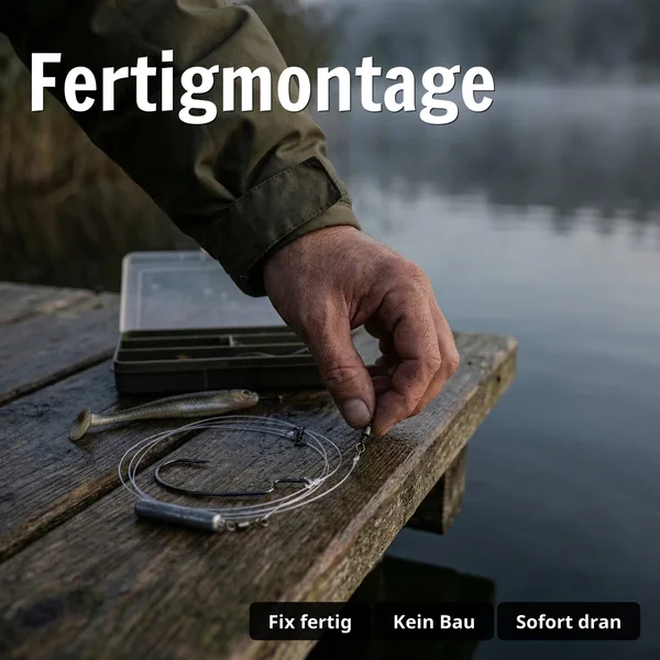 Zite Fishing Kickback Ready Rig S – Hakengröße #1 mit 7g Stabblei – Finesse-Montage für Zander & Barsch - Fertigmontage