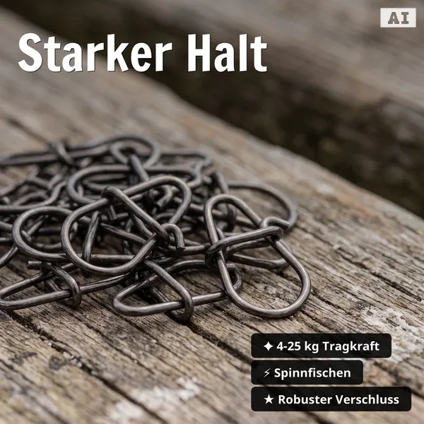 Zite Fishing Egg Snap Set Gr. 000#-2# – 150 Stück Schnellverschluss-Karabiner in Box, für Barsch, Zander & Hecht - Starker Halt