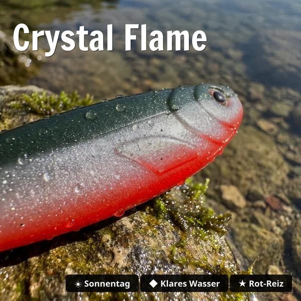 Zite Fishing Inzite Shad Crystal Flame 15,5 cm Gummifisch Hecht Zander 4 Stück - Crystal Flame
