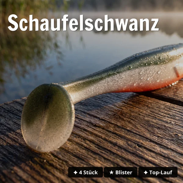Zite Fishing Inzite Shad Crystal Flame 15,5 cm Gummifisch Hecht Zander 4 Stück - Schaufelschwanz