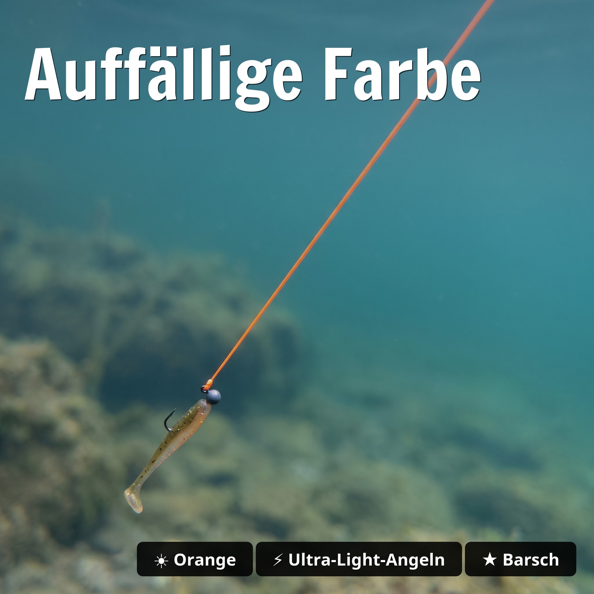 Zite Fishing Geflochtene Schnur orange 555 m 0,08 mm – 8-fach Braid für Ultra Light Angeln auf Barsch, 4,8 kg Tragkraft - Auffällige Farbe