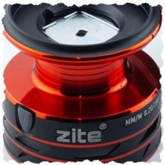 Spinning Reel Base 3000 Spinnrolle mit Frontbremse 5+1 2 Aluminiumspulen für Forelle & Barsch Spinnfischen - Rote Zusatzspule aus Aluminium