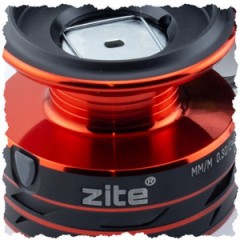 Zite Fishing Spinning Reel Base 4000 Spinnrolle mit Frontbremse 5+1 2 Aluminiumspulen für Forelle & Barsch Spinnfischen - Aluminium-Doppelspule in Rot und Schwarz