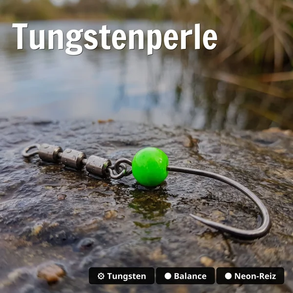 Zite Fishing Rotate Rig Haken 3er Set Gr. 6 - Rotorhaken mit Tungstenperle für Forelle - Tungstenperle