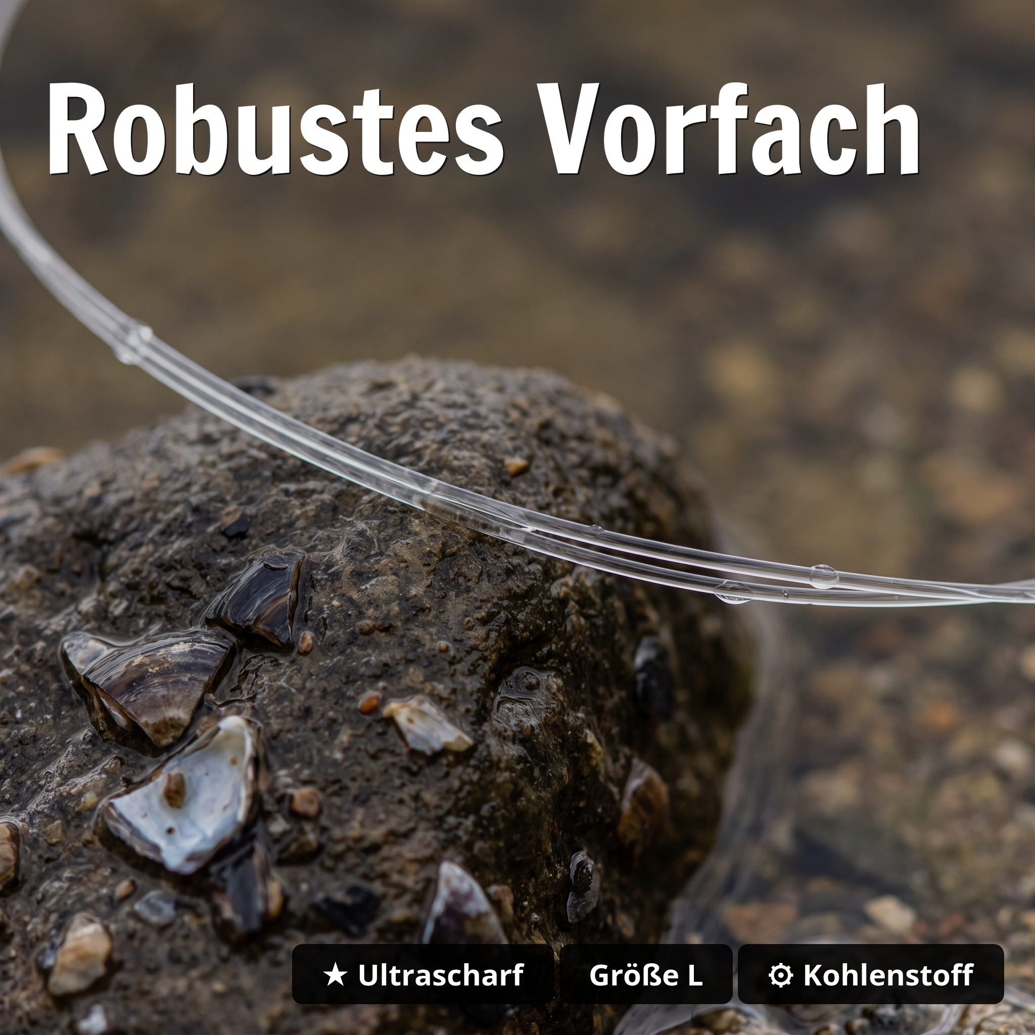 Zite Fishing Tungsten Drop Shot Ready Rig #L 3er Set – Fertigmontage für Barsch, Zander & Hecht - Robustes Vorfach