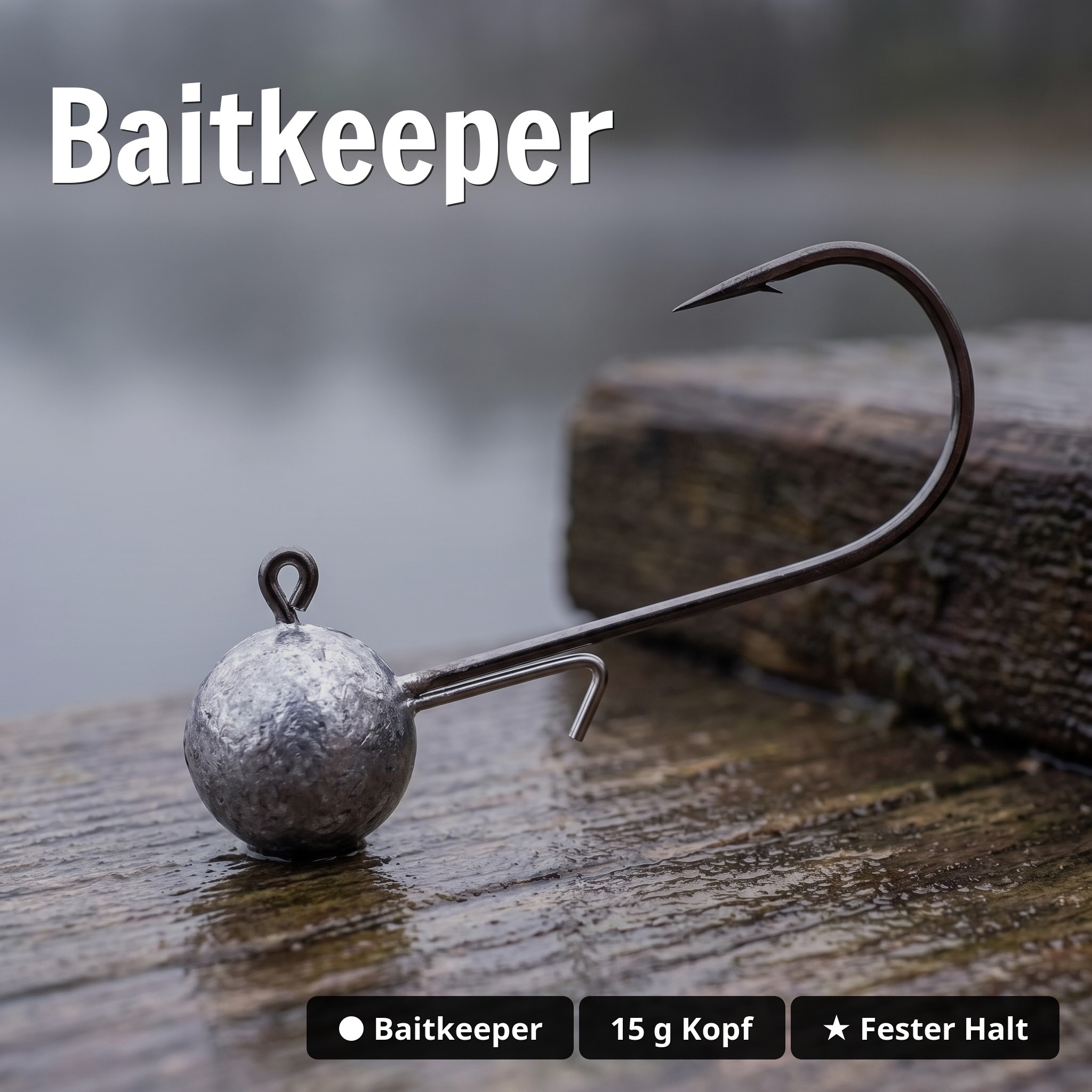 Zite Fishing Jighaken mit Gummiköder 15 cm Set – 5/0 Jigheads & Balzer Shirasu Reptile Shad Albino für Hecht & Zander - Baitkeeper