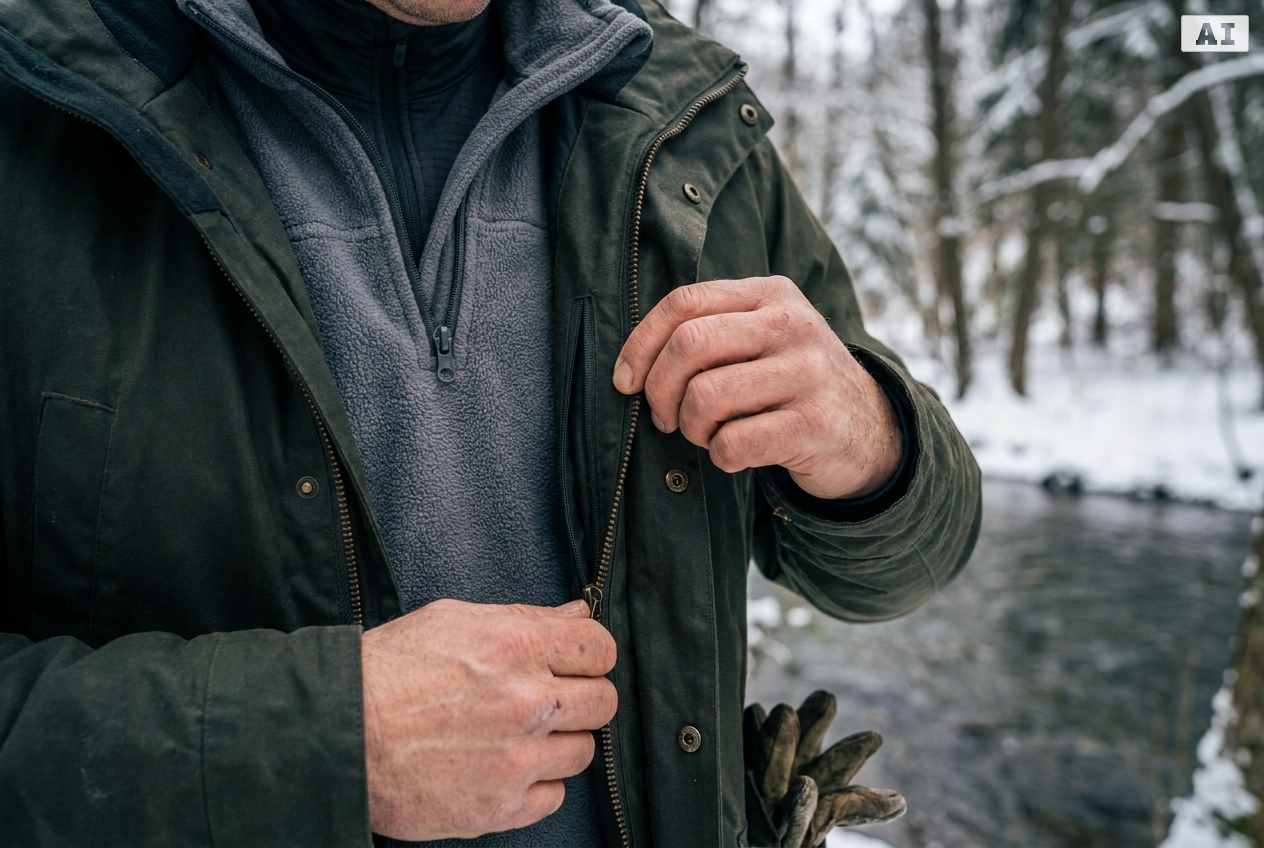Welche kleidung für das angeln im winter wählen – Detailansicht