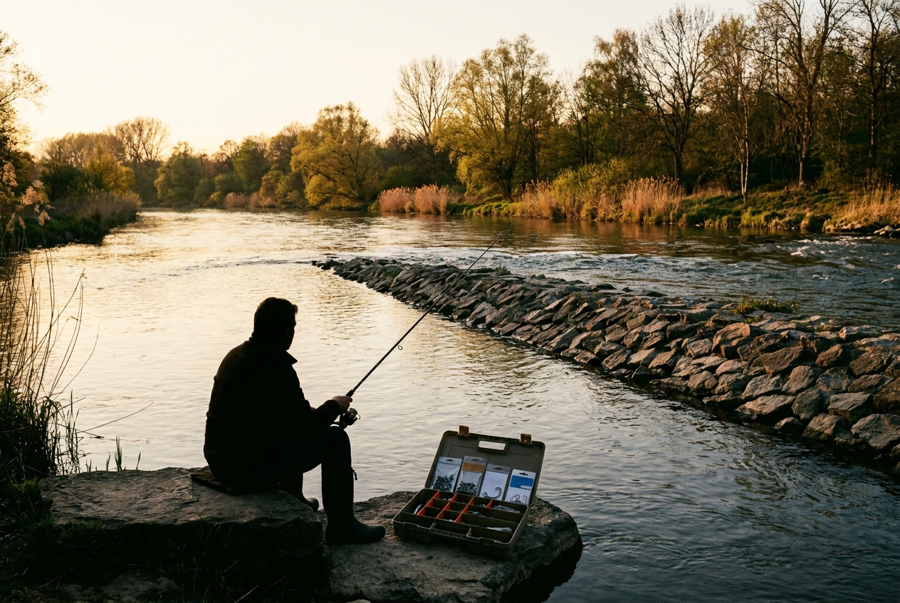 Montage für grundangeln auf aal im fluss in der Praxis