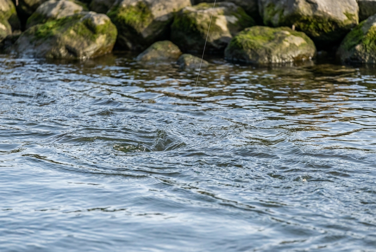 Gummifisch auf zander richtig führen im fluss – Detailansicht