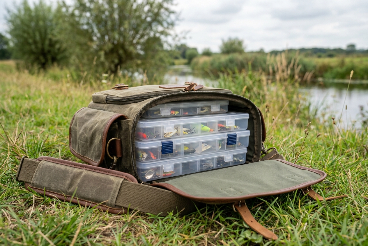 Welche taschengröße für kurztrips beim angeln wählen – Detailansicht
