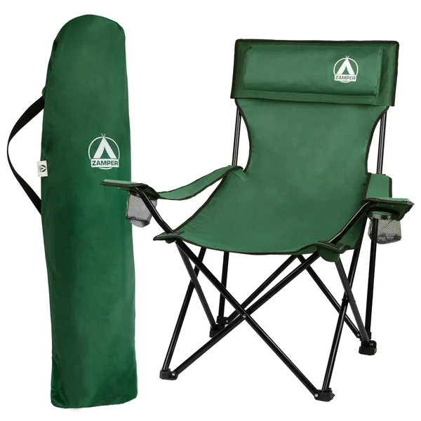 Angelstuhl & Campingstuhl bis 150kg Belastbar mit abnehmbarem Kopfkissen
